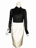 RACHEL ROY Turtleneck Silk Dress in Black/White