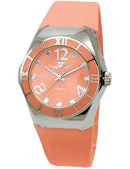 Fancy Face Womens FF1083-Peach Analog Display Japanese Quartz Pink Watch
