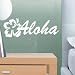 StikEez White Aloha With Hawaiian Flower Fun Wall Decal