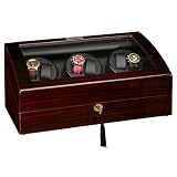Six Watch Winder With 4 Timer Settings Ebony Piano Finish by Garmin