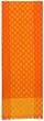 Hand Woven Elegant Jacquard 100% Cotton Dots Orange Table Runners 12x72 Inches Set of Two