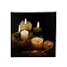 LED Lighted Flickering Candles and Leaves Canvas Wall Art 12