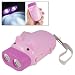 Pink Fuchsia Cartoon Pig Shape 2 LED Emergency Hand Pressing Flashlight Torch