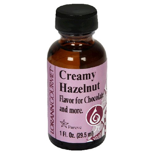 LorAnn Oil-Soluble Flavors for Chocolate, Creamy Hazelnut Oil, 1-Ounce Bottles (Pack of 4) by LorAnn Oils