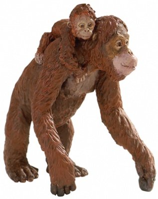 Buy FEMALE ORANGUTAN WITH BABY by Safari, Ltd.