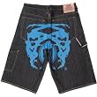 RMC Martin Ksohoh Painted Blue Logo denim shorts REDM3733