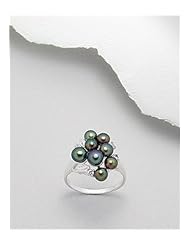 Tahiti (Dyed) CZ Ring In 92.5 Sterling Silver