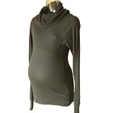 Heart and Wing Tattoo Cowl Neck Maternity Top