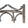 Hillsdale Kendall 30-Inch Bar Stool, Pewter and Bronze Highlighted Finish with Beige Faux-Suede Fabric