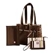 JP Lizzy Classic Tote Set - Mocha Mint