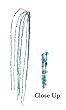 28" Regal Peacock Iridescent Blue Mica Glitter Christmas Spray