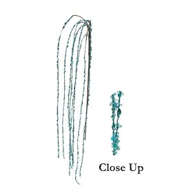  28 inch Regal Peacock Iridescent Blue Mica Glitter Christmas Spray