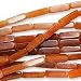 Red Aventurine 13mm Rectangle Tube Beads / 15 Inch Strand