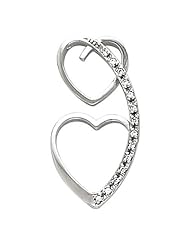 Platinum Diamond Heart Pendant - 0.10 Ct. -- LIFETIME WARRANTY
