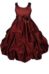 Girls Satin Tea Length Flower-Girl Dress/Pageant Dress 