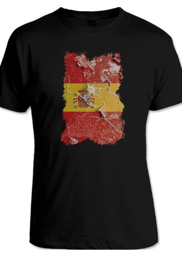 net-shirts SPANIEN VINTAGE FLAG SHIRT T-Shirt, Größe S, Schwarz
