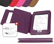 DURAGADGET Funda/Cubierta Lila De Piel Aut�ntica Con Estilo Libro Y Cierre Magn�tico Para El Nuevo Kindle TOUCH, TOUCH 3G De Amazon, Wi-Fi, Monitor 6" E Ink (Ultima Generaci�n, Abril 2012) + Cargador De Red El�ctrica (NO Funciona Con El Amazon Kindle)