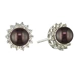 1/2 ct. tw. Diamond and Fresh Water Cultured Pearl Earrings