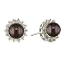 1/2 ct. tw. Diamond and Fresh Water Cultured Pearl Earrings