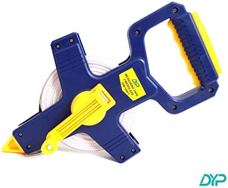 DYP Fiberglass Open Reel Measuring Tape - 1/2"x100' (30 Meters) - Double Side Measurement with Feet, Inches and Metric