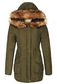 iLoveSIA Womens Hooded Coat Faux Fur…