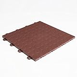 BlockTile B0US5230 Garage Flooring Interlocking Tiles Coin Top Pack, Brown, 30-Pack