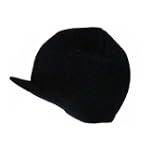 Cuffless Beanie Visor Jeep Cap - Colors Available, Black