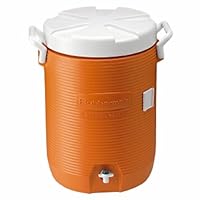 Water Cooler, 5-Gallon, Recessed Spigot, Crack Resistant, 12-1/2x19, Orange RBH1685ORG