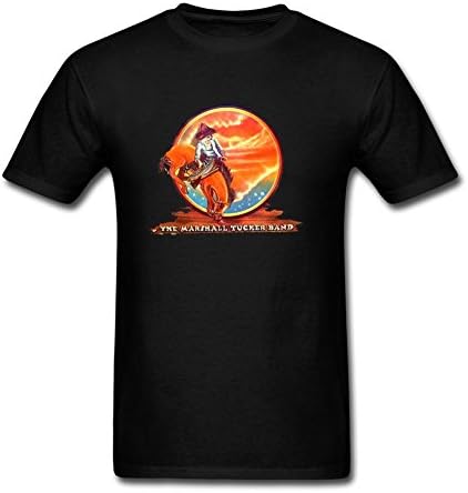 LKABGNT Mens Custom Marshall Tucker Band 70s Tshirt Crew Neck Black L