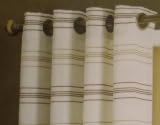 Set of 2 Grommet Top Curtains Deco Ivory Panels 84
