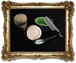 Damascus Steel Buffalo Horn Straight Razor with Premium Shave Kit