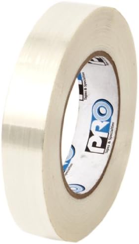 Pratt Plus 001180260M Fiberglass General Purpose Standard Filament Tape, 100 lbs/inch Tensile Strength, 60 yds Length x 2" Width, Clear (Pack of 12)