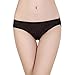 IUNEED Women Sexy Lingerie Panties Lace Bow V-string Underwear Thongs(Black)