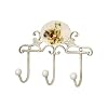 Wall Mounted Teddy Bear Design Childrens Coat Hooks - Cream