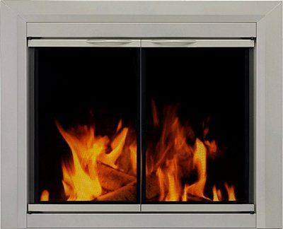 Pleasant Hearth Colby Large Cabinet-Style Glass Door Fire Screen