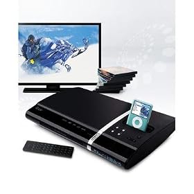 iLuv i1255 Slim Desktop DVD Player and Dock for iPod (Black)