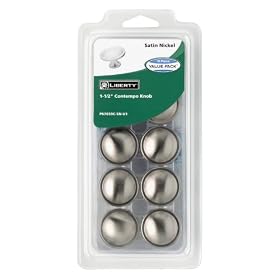 Liberty Hardware P67659C-SN-U1 Contempo Knob, 10 Piece Value Pack, 1-1/2-Inch Diameter, Satin Nickel