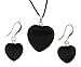 Black Jasper Heart-Shaped Pendant Necklace with title=