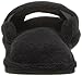 Dearfoams Womens 730 Stretch Terry Open Toe Flat (Small, Black)