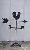 Rooster Roof Mounted Weathervane Black Wrought Iron Rooster Roof Mounted Weathervane Black Wrought Iron