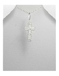 Cross Pendant Necklace In Sterling Silver