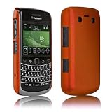 Orange/Bronze Hard Rubber Shell Snap On Cover Case For Blackberry Bold 9700/9780
