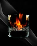 Elegantes Dekofeuer / Tischfeuer Josephine h 25 cm Ø 25 cm -- Echtes Feuer ohne Rauch mit Bio-Alkohol für Indoor & Outdoor