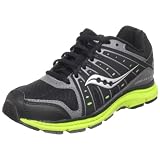 Saucony Kids’ Grid Flex Athletic Shoe,Black/Grey/Citron,11.5 M US Little Kid
