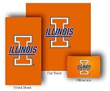 Illinois Fighting Illini Bed Sheet Set (Twin/XL) - NCAA College Athletics