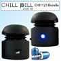 Chill Pill CHI1125B Mobile Speakers for Ipods MP3 Players and Laptops Black Bundle With Chill Pill CHI1392 Rap Cap Microphone for Ipod Classic Nano 4G Touch 2G and Iphone 3G Blue