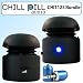 Chill Pill CHI1125B Mobile Speakers for Ipods MP3 Players and Laptops Black Bundle With Chill Pill C