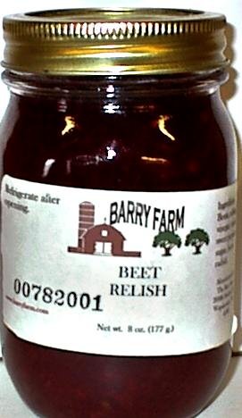 Beet Relish by Hot Dogs