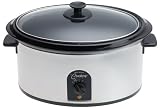 West Bend 85146 6 Quart Slow Cooker Brushed Stainless Steel with Black Trim