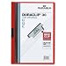 Durable Vinyl DuraClip Report Cover with Clip, Letter, Holds 30 Pages, Clear/Red (2203-RD)